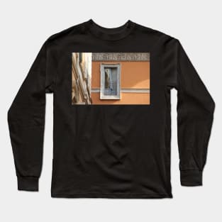 Roman Window Architecture Ancient Facade Rome Italy Long Sleeve T-Shirt